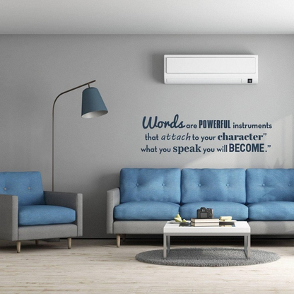 Inspirational Wall Vinyl Quote Sticker - Motivational Positive Inspiration Decal - Motivating Bedroom Classroom Saying - Words Are Powerful