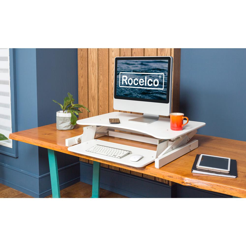 a computer on a desk