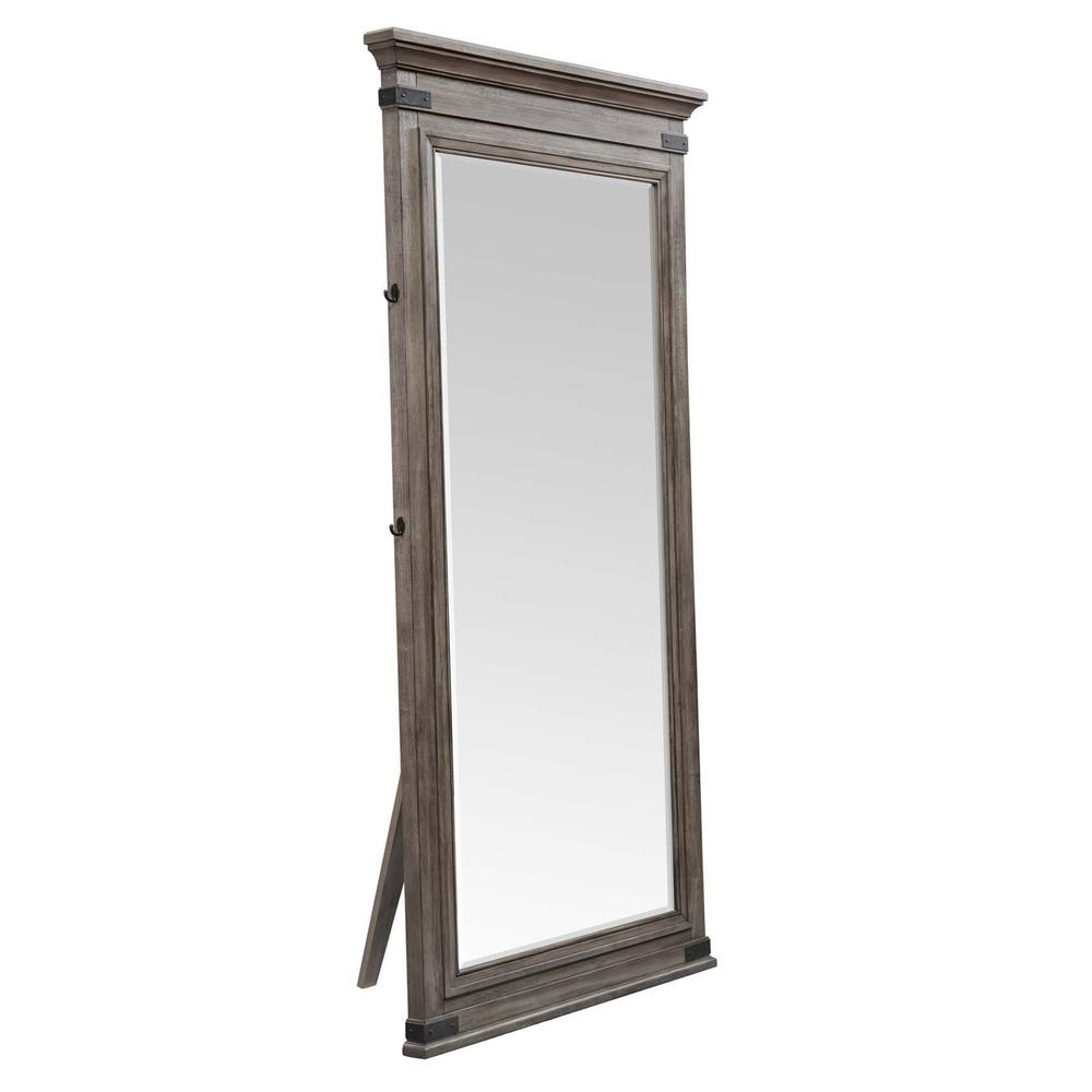 37 x 79 Floor Mirror in Brushed Steel - Elegant and Functional Design