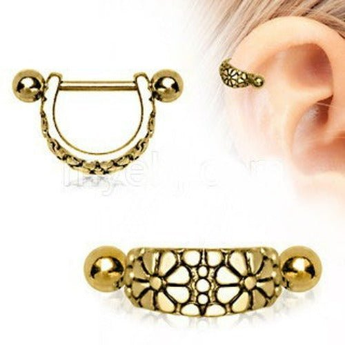 a close up of a ear
