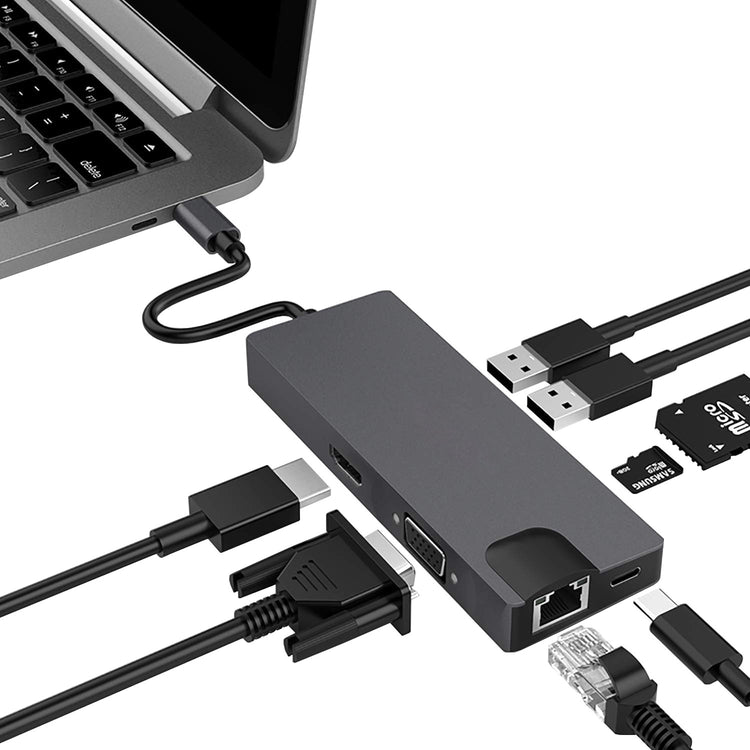 a laptop with many cables connected to it