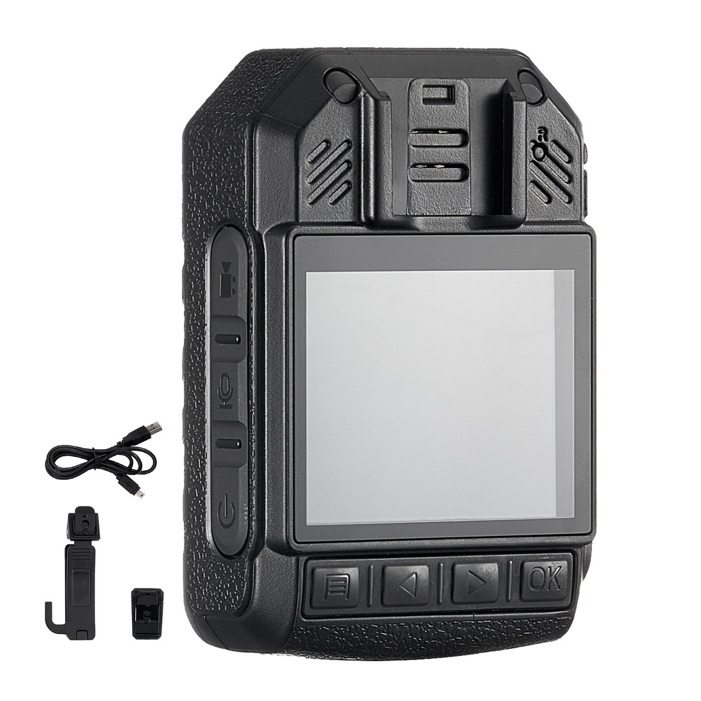 VEVOR 1440P HD Police Body Camera - High-Definition Body Cam with Audio Video Recording Picture, Built-in Battery, LCD, Night Vision - Law Enforcement Gear