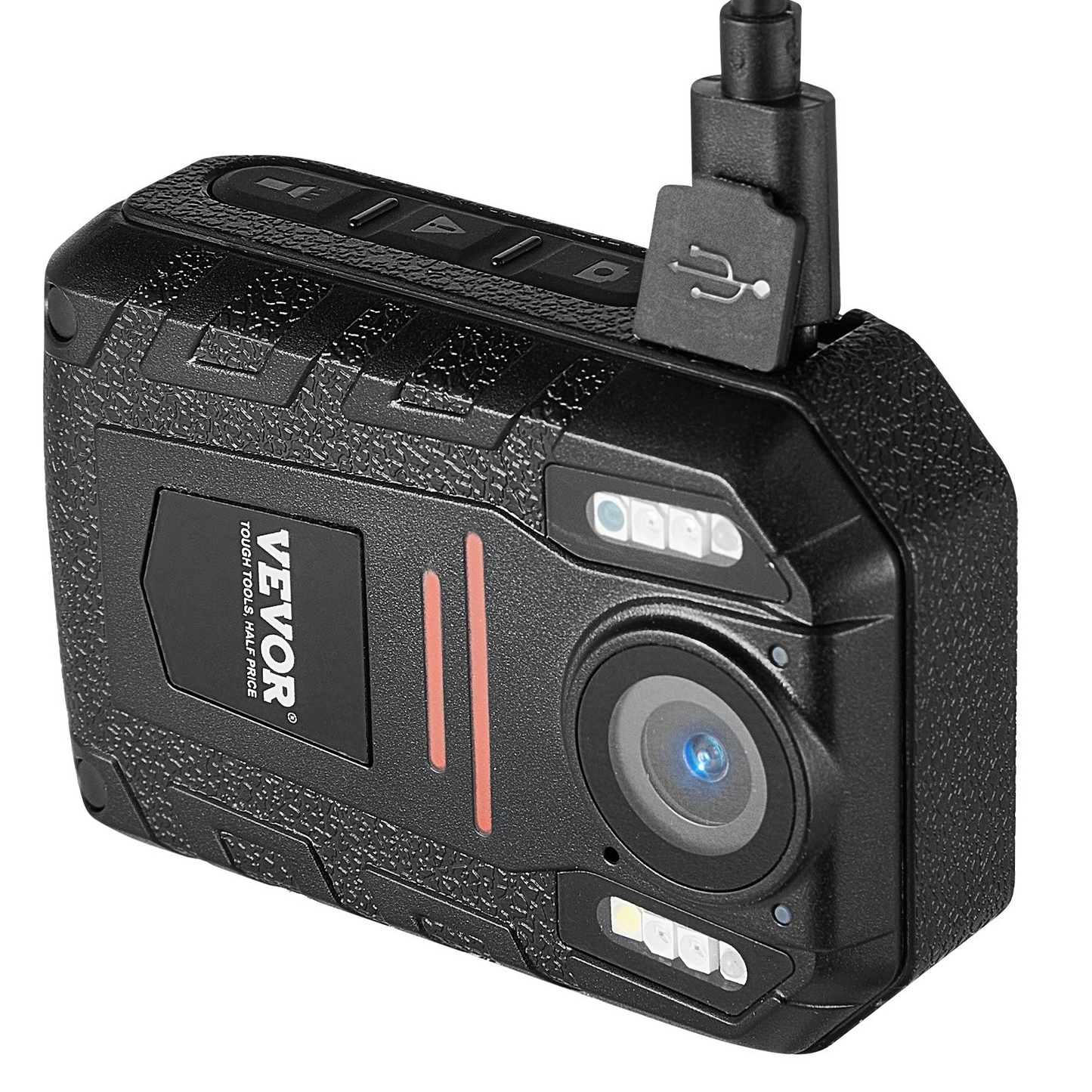 VEVOR 1440P HD Police Body Camera - High-Definition Body Cam with Audio Video Recording Picture, Built-in Battery, LCD, Night Vision - Law Enforcement Gear