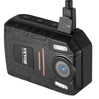 VEVOR 1440P HD Police Body Camera - High-Definition Body Cam with Audio Video Recording Picture, Built-in Battery, LCD, Night Vision - Law Enforcement Gear