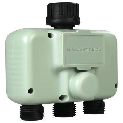 VEVOR Water Timer, 3 Outlets, Hose Watering Sprinkler Timer, with 3 Independent Watering Zone LCD Display Rain Delay Mode Manual Mode 360° Brass Inlet Metal Filter, IPX6 Waterproof for Yard Watering
