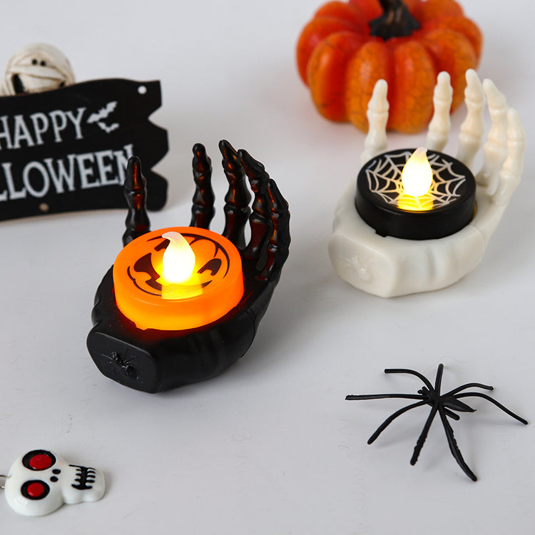 a group of candles on a table