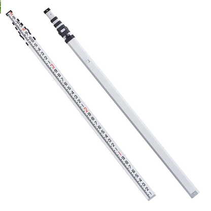 VEVOR Measuring Rod 20-Feet/10ths 6 Sections Telescopic Grade Rod 1/10ft w/ Bag