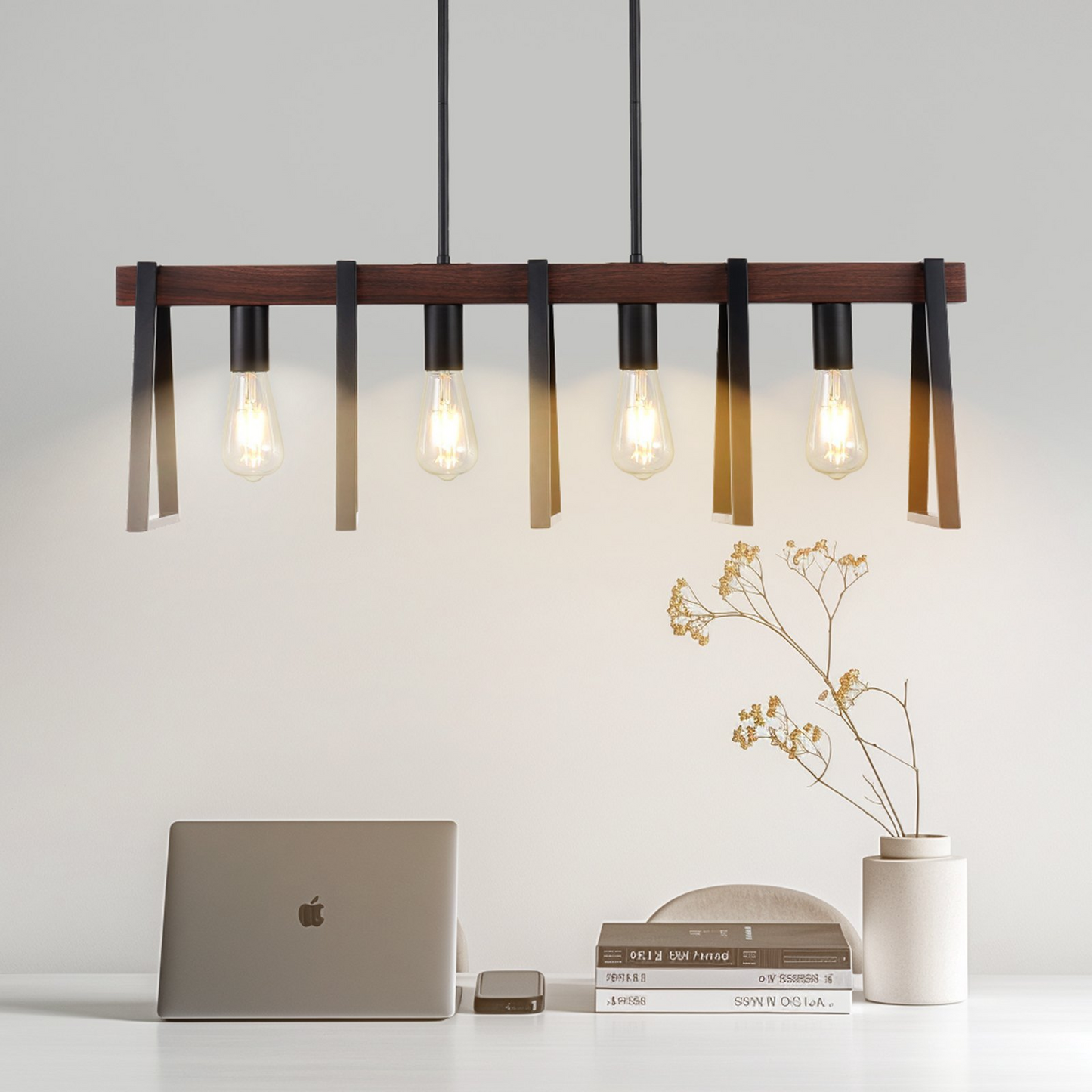 VEVOR 4-Light Kitchen Island Pendant Lights 60W Adjustable Dining Room Light E26