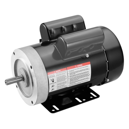 VEVOR 1.5HP Electric Motor 3450 rpm, AC 115V/230V, 56C Frame, Air Compressor Motor Single Phase, 5/8" Keyed Shaft, CW/CCW Rotation for Agricultural Machinery and General Equipment
