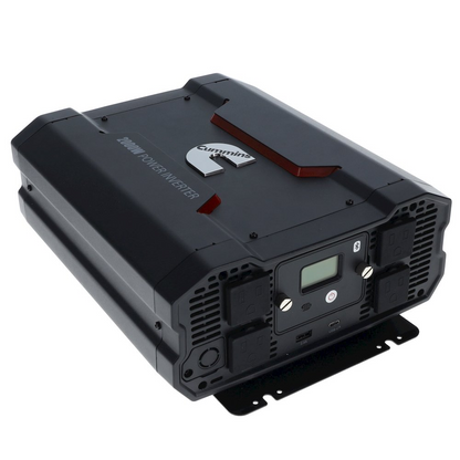 Cummins 2000 Watt Power Inverter Modified Sine Wave Car Inverter 12V to 110 Volts Two AC Outlets Two USB Ports (Full Cable Kit Included)
