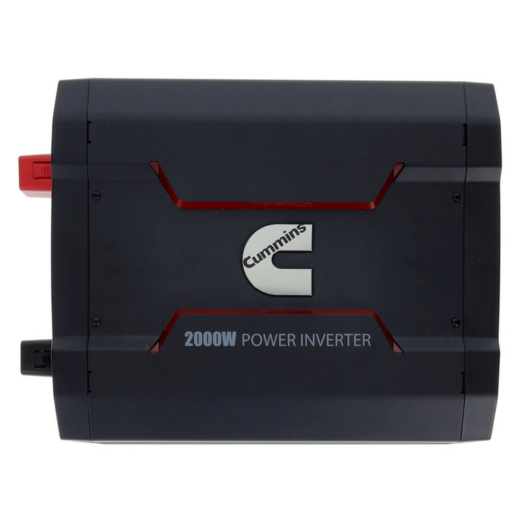 a black box with red accents