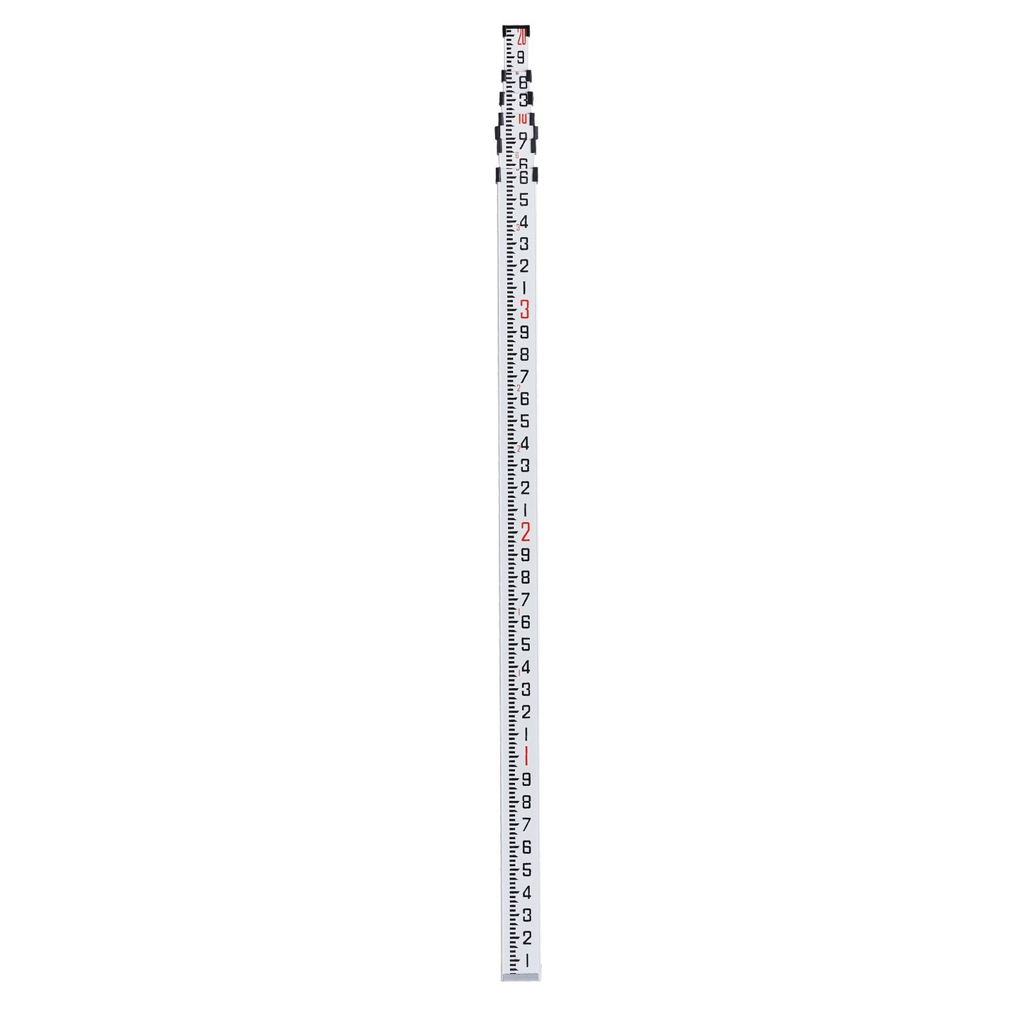 VEVOR Measuring Rod 20-Feet/10ths 6 Sections Telescopic Grade Rod 1/10ft w/ Bag