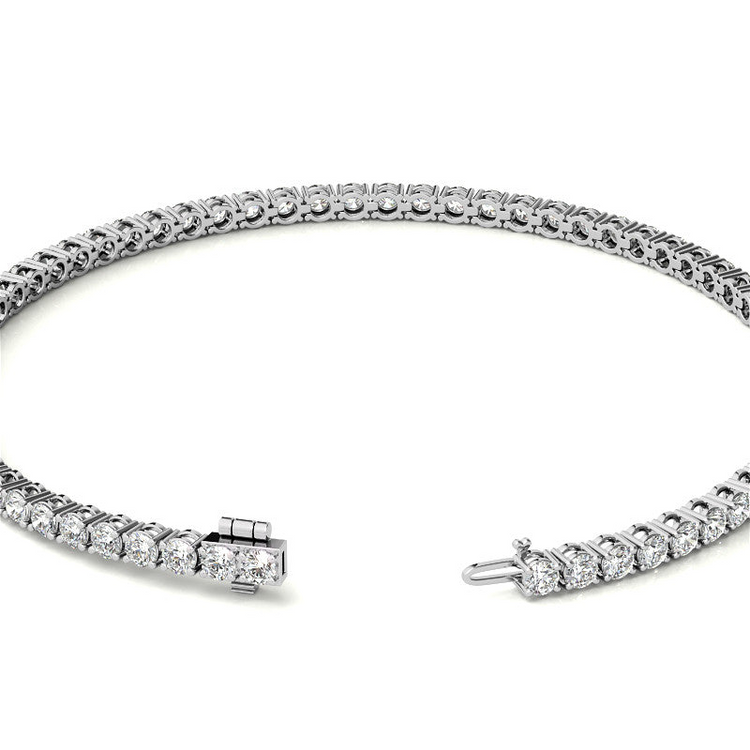 a diamond bracelet on a white background
