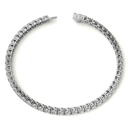8.5 CTW Lab Grown Diamond Tennis Bracelet in 14kt White/Yellow Gold (G/VS) AGI Certified