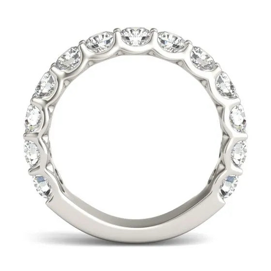 2 1/15 CTW Round Lab Grown Diamond Ring 14K White Gold (G-VS)