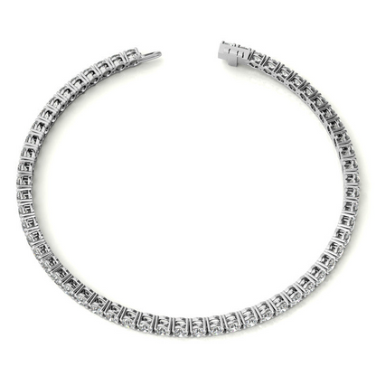 12.00 CTW Lab Grown Diamond Tennis Bracelet in 14kt White/Yellow Gold (G/VS) AGI Certified