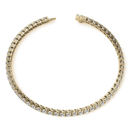 12.00 CTW Lab Grown Diamond Tennis Bracelet in 14kt White/Yellow Gold (G/VS) AGI Certified