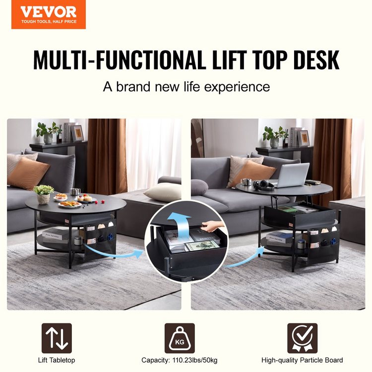 a poster of a lift top desk