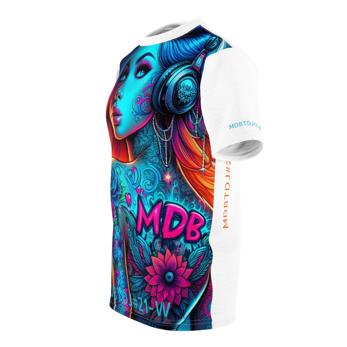 MDBTDJ#21-W Premium Art Tee Shirt - Tattooed Dj's Limited Edition - Unisex