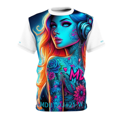 MDBTDJ#21-W Premium Art Tee Shirt - Tattooed Dj's Limited Edition - Unisex