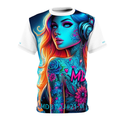 MDBTDJ#21-W Premium Art Tee Shirt - Tattooed Dj's Limited Edition - Unisex