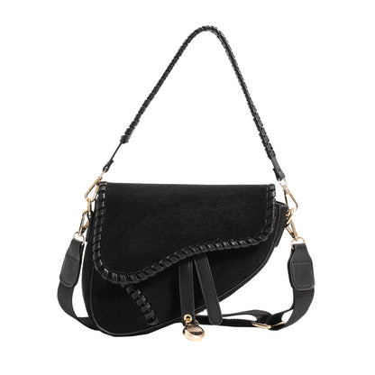 Women's Fashion Vintage Weave Saddle Bag