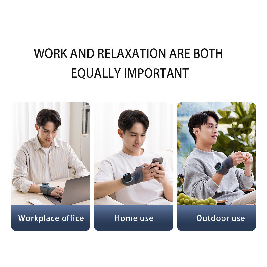 a collage of a man using a phone