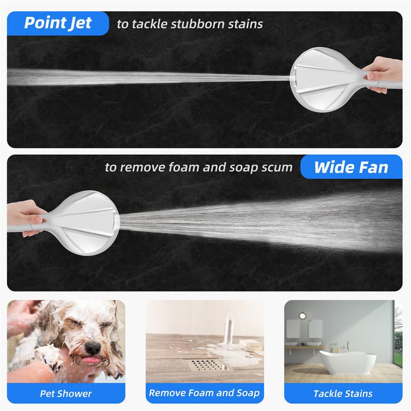 a collage of images of a bathroom