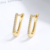 925 Sterling Silver Geometric U-Shaped Earrings