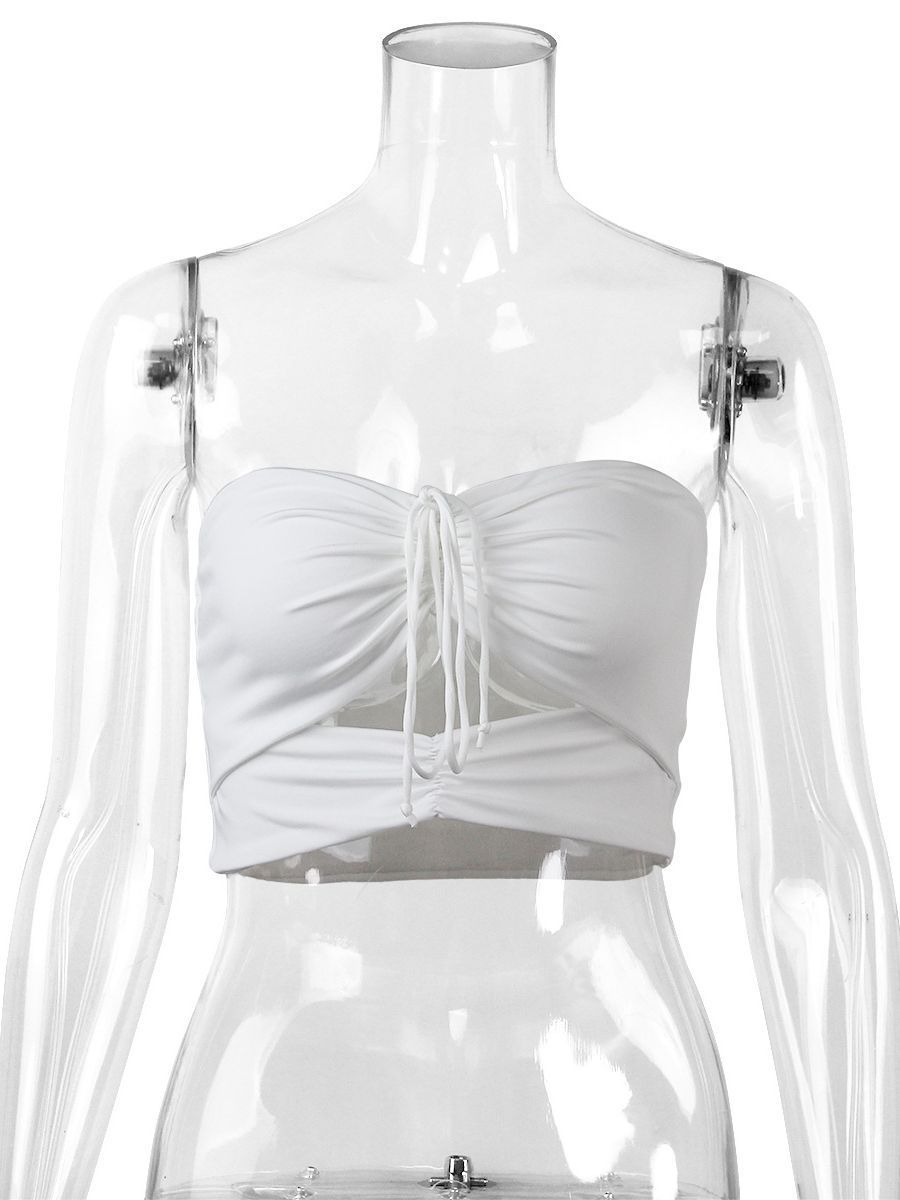 a white tube top on a mannequin
