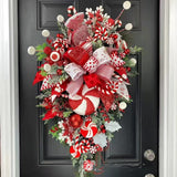 Christmas Candy-Themed Wreath and Garland Decoration