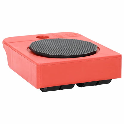Furniture Casters, 8 Pieces with Lifters, Red, 9.8x7.5x3 cm, 150 kg