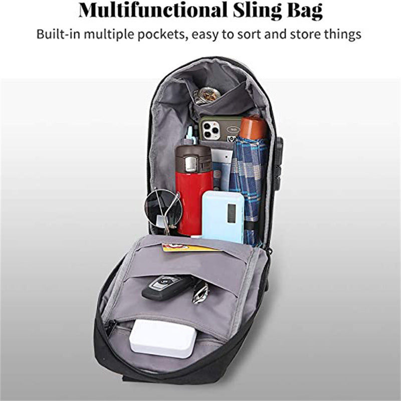 a bag with items in it