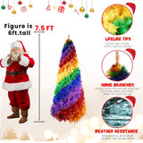 Rainbow Spiral Artificial Christmas Tree