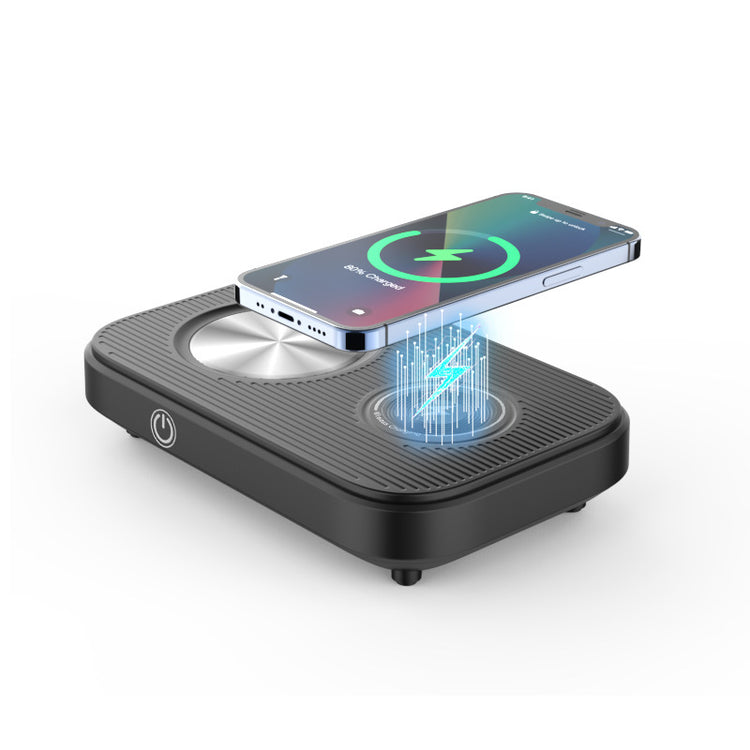 a phone on a charging pad