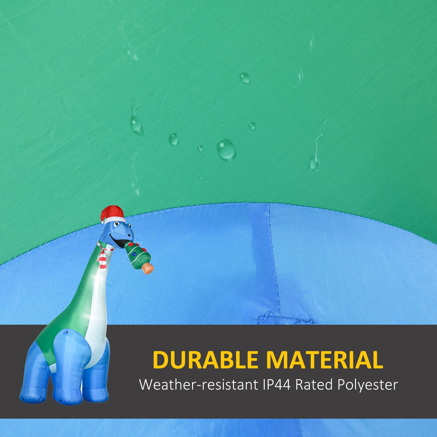 Long Christmas Inflatables Outdoor Decorations Dinosaur with Christmas Tree in Mouth