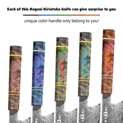 Kegani 8 Inch Kiritsuke Knife -Japanese Chef Knife-Damascus 67-layers VG10 Stainless Steel Kitchen Knife,Professional Chef's Knife For Cutting Meat And Vegetables