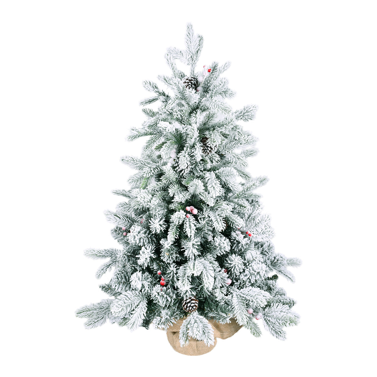 a christmas tree with snow on it
