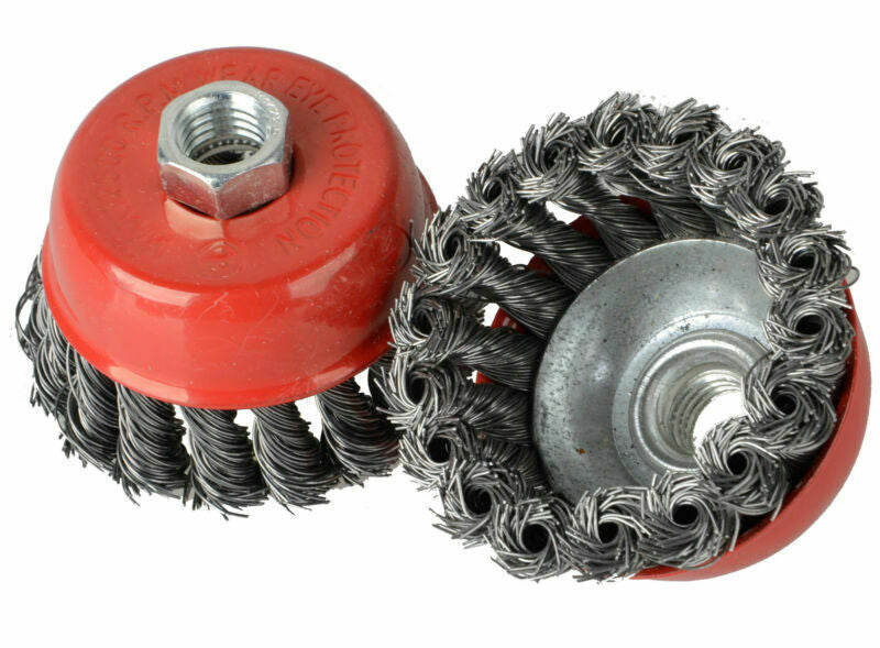 a close-up of a wire brush