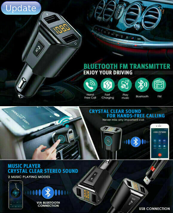 a collage of a car radio