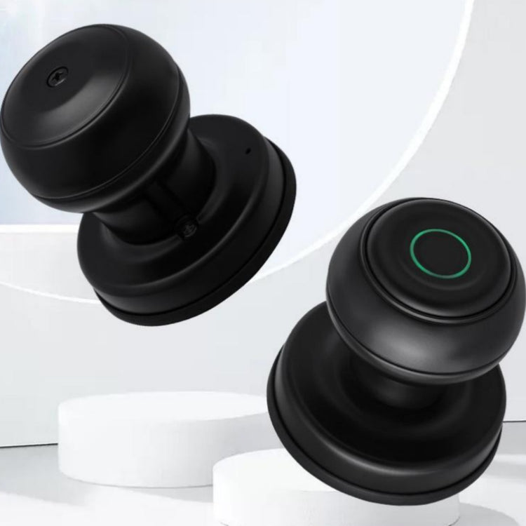 a pair of black knobs