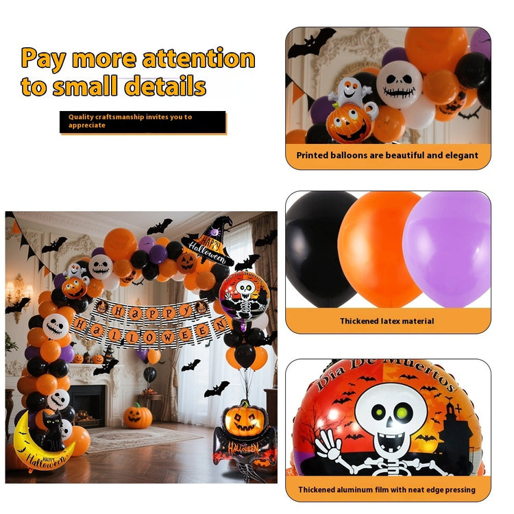 a collage of a halloween decoration