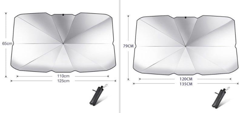 a comparison of a car window shade