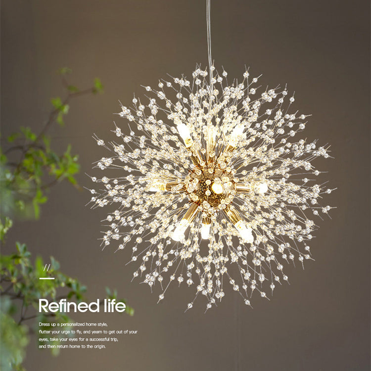 a chandelier from a ceiling