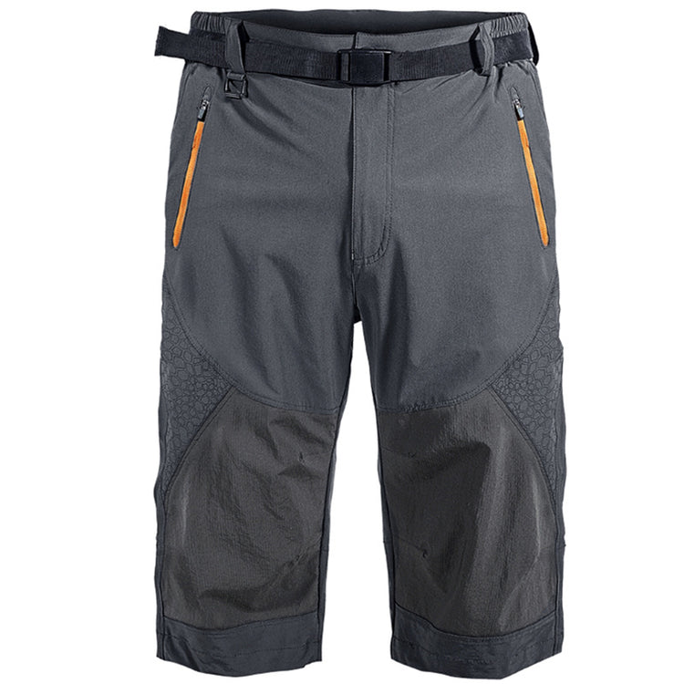 a pair of grey shorts with a belt