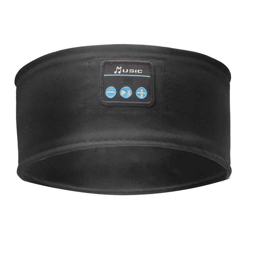 a black band with a blue and white logo