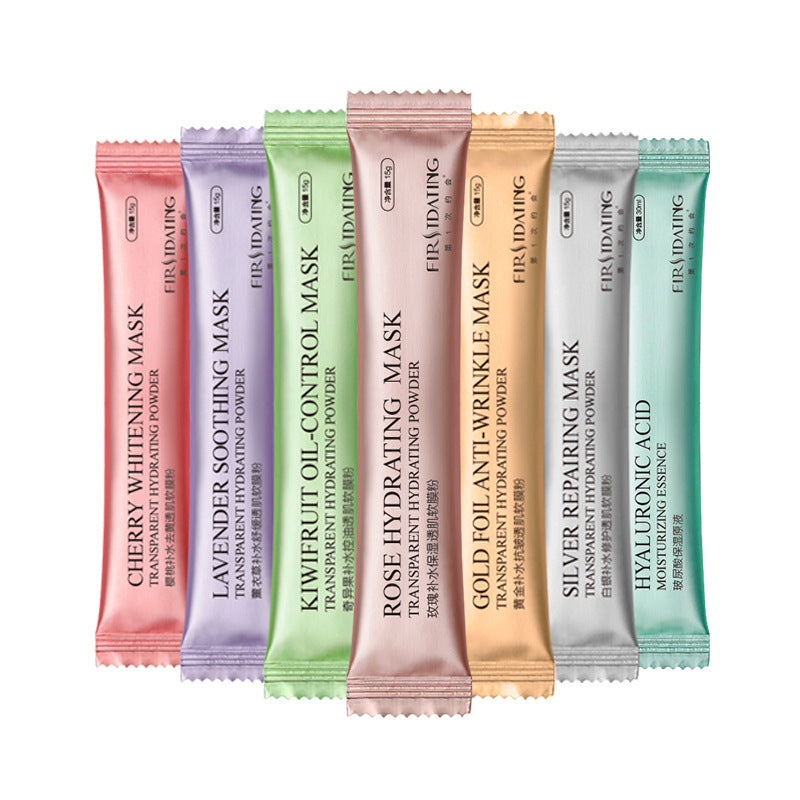 a group of packages of facial masks