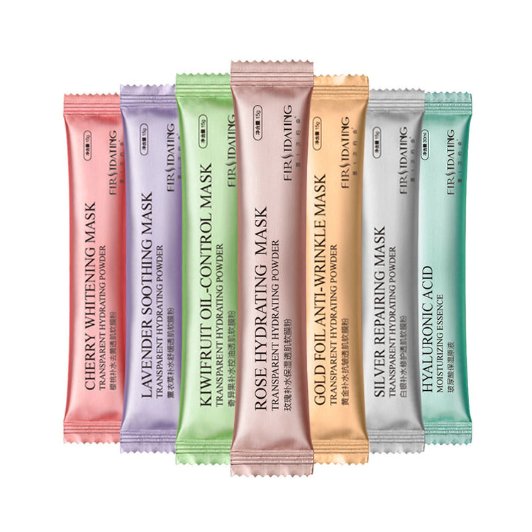 a group of packages of facial masks