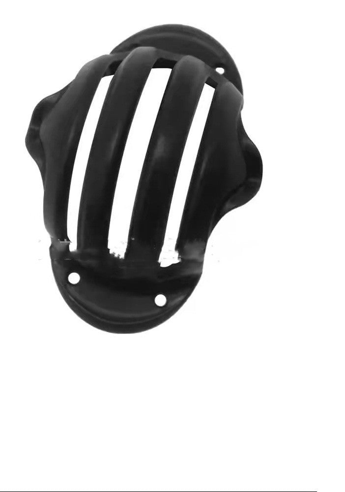 a black and white protective gear