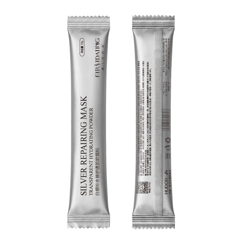 a silver packet of mask